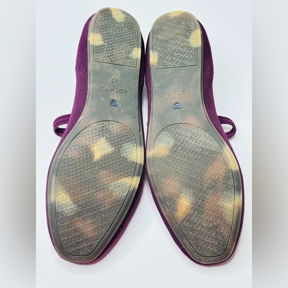 Rothy’s The Square Mary Jane Plum Purple Flats Shoes Size 9.5 - Picture 10 of 16